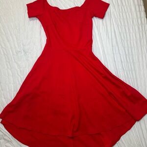 Chic Scarlet High-Low Dress